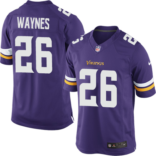 Youth Elite Trae Waynes Nike Jersey Purple Home - #26 NFL Minnesota Vikings